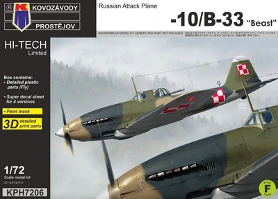 KPH7206  авиация  Ilyushin &L-10/B-33 "Beast" Russian Attack Plane  (1:72) 8592942572063