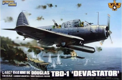 L4807  авиация  VT-8 AT Midway 1942 Douglas TBD-1 "Devastator"  (1:48) 6947917010071