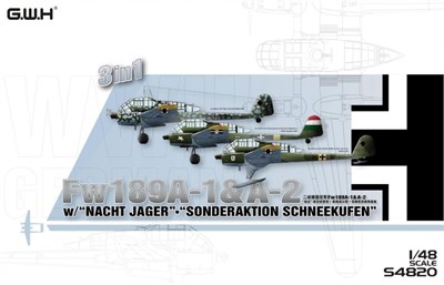S4820  авиация  Fw 189A-1 & A-2 /w "Nacht Jager"-"Sonderaktion Schneekufen" 3in1  (1:48) 6947917054204