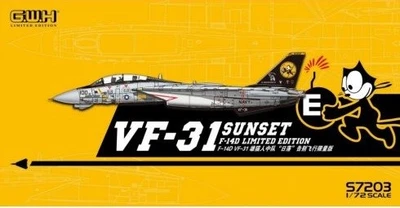 S7203  авиация  F-14D VF-31 SUNSET Limited Edition  (1:72) 6947917000331