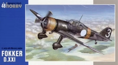 SH48078  авиация  Fokker D.XXI 3.sarja (Mercury engine)  (1:48) 8594071080815
