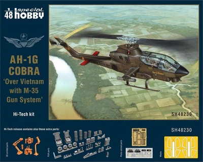 SH48230  авиация  AH-1G Cobra "Over Vietnam with M-35 Gun System’ Hi-Tech Kit  (1:48) 8594071088569