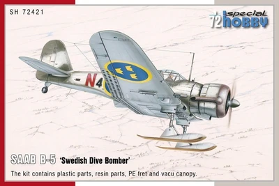 SH72421  авиация  SAAB B-5 "Swedish dive bomber"  (1:72) 8594071087555
