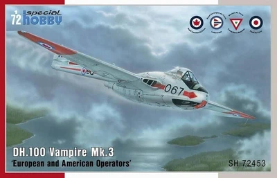 SH72453  авиация  DH.100 Vampire Mk.3 'European and American Operators'   (1:72) 8594071088316