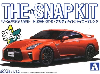 05638  автомобили и мотоциклы  Nissan GT-R (Orange) - SNAP KIT  (1:32) 4905083056387