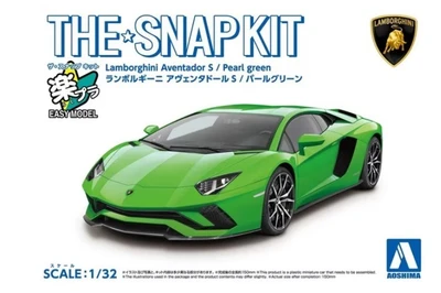 06348  автомобили и мотоциклы  Lamborghini Aventador (Pearl Green) - SNAP KIT  (1:32) 4905083063484