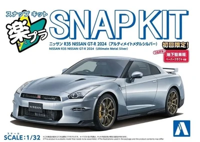 06547  автомобили и мотоциклы  Nissan R35 Nissan GT-R 2024 (Ultimate Metal Silver) Snap Kit  (1:32) 490508306547