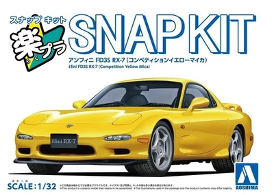 06554  автомобили и мотоциклы  ɛ̃fini FD3S RX-7 (Competition Yellow Mica) Snap Kit  (1:32) 4905083065549