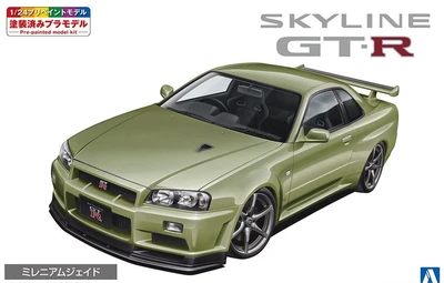 06559  автомобили и мотоциклы  Nissan Skyline R34 Spec II (Millennium Jade)  (1:24) 4905083065594