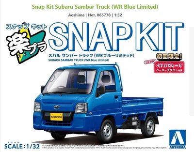 06577  автомобили и мотоциклы  Subaru SAMBAR Truck (WR Blue Limited)  (1:32) 4905083065778