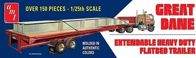 1111  автомобили и мотоциклы  Great Dane Extendable Flat Bed Trailer  (1:25) 849398026199