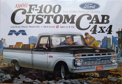 1236  автомобили и мотоциклы  1966 Ford F-100 Custom Cab 4x4  (1:25) 707600112361