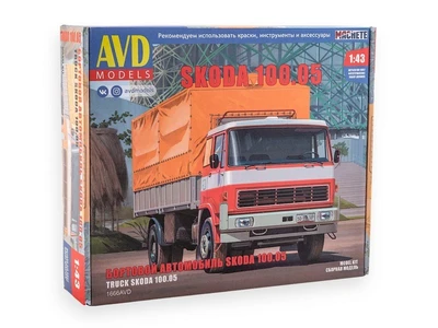 1666AVD  автомобили и мотоциклы  Бортовой автомобиль SKODA 100.05  (1:43) 2000002209669