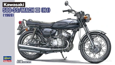 21510  автомобили и мотоциклы  Kawasaki 500-SS/MACH III (H1) (1969)  (1:12) 2000002215004