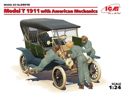 24010  автомобили и мотоциклы  Model T 1911  with American Mechanics  (1:24) 2000000088051