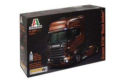3897  автомобили и мотоциклы  SCANIA R730 Black Amber  (1:24) 8001283038973