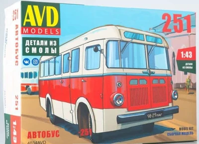 4034AVD  автомобили и мотоциклы  Автобус Р@Ф-251  (1:43) 4610045040341