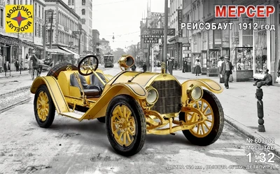 603202  автомобили и мотоциклы  Мерсер Рейсэбаут 1912 год  (1:32) 4607061769646