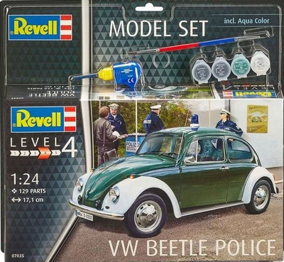67035  автомобили и мотоциклы  VW Beetle Police (1:24) 4009803670355