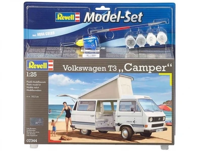 67344  автомобили и мотоциклы  Volkswagen T3 Camper MODEL SET  (1:25) 4009803673448