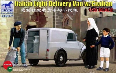 CB35171  автомобили и мотоциклы  Italian Light Delivery Van w/Civilian  (1:35) 4544032705534