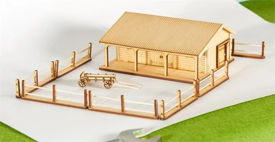 СМ0004  архитектура  "Конюшня с телегой"  (1:72) 2000002123392