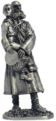 029 R  миниатюра  Рядовой царского конвоя с цесаревичем Алексеем, 1910 2000000095226