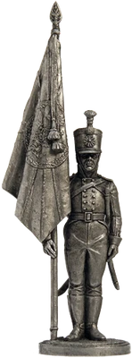 NAP-022  миниатюра  Подпрапорщик Псковского мушк. плк. со  знаменем. Россия, 1803-06 гг. 2000000092072