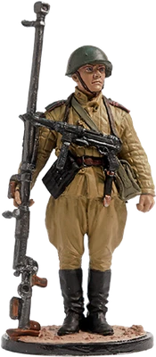 WW2-04color  миниатюра  Наводчик прт. ружья мл. сржнт. пехоты Кр. Армии. 1943-45 гг. СССР (окрашен) 2000002209959