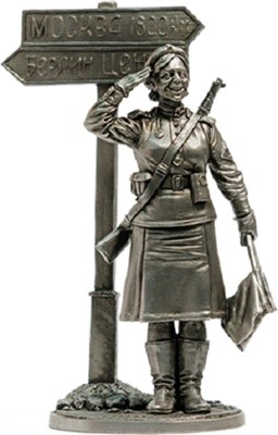 WW2-20  миниатюра  Военная регулировщица, ефрейтор Красной Армии. 1945. СССР 2000000091518