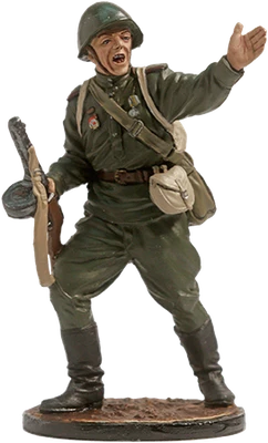 WW2-26color  миниатюра  Гвардии рядовой Красной Армии, 1943-45 гг. СССР (окрашен) 2000002209997