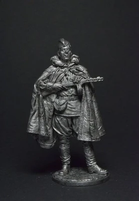 WW2-62  миниатюра  Красноармеец-автоматчик в плащ-палатке, 1943-45 гг. СССР 2000000183244