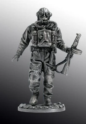 WW2-72  миниатюра  Военный пловец-диверсант, 1941-45. СССР 2000000261188