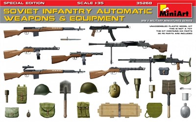 35268  наборы для диорам  SOVIET INFANTRY AUTOMATIC WEAPONS & EQUIPMENT SPECIAL EDITION  (1:35) 4820183311368