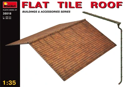 35518  наборы для диорам  FLAT TILE ROOF  (1:35) 2000002062929