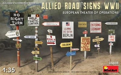 35608  наборы для диорам  ALLIED ROAD SIGNS WWII. EUROPEAN THEATRE OF OPERATIONS  (1:35) 4820183312600
