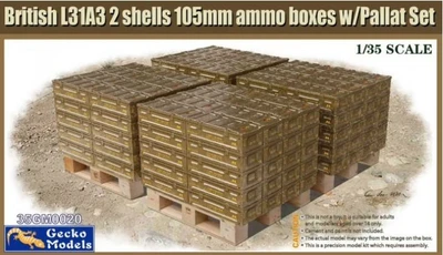 35GM0020  наборы для диорам  British L31A3 2 shells 105mm ammo boxes  (1:35) 4892667350200