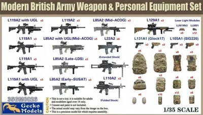 35GM0026  наборы для диорам  Modern British Army Weapon & Equipment Set  (1:35) 4892667350262
