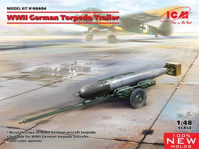 48404  дополнения из пластика  WWII German Torpedo Trailer  (1:48) 4823044407736