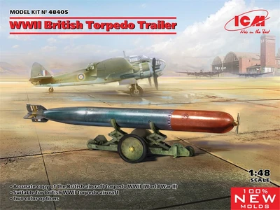 48405  дополнения из пластика  WWII British Torpedo Trailer  (1:48) 4823044407743
