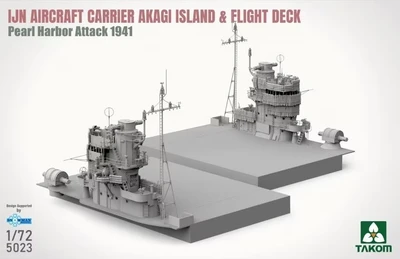 5023  наборы для диорам  IJN Aircraft Carrier Akagi island+ flight deck Pearl Harbor 1941  (1:72) 4897051422884