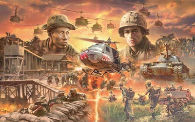 6184  наборы для диорам  Operation Silver Bayonet - Vietnam War 1965 - BATTLE SET  (1:72) 8001283061841