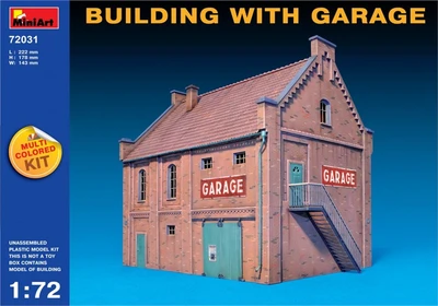 72031  наборы для диорам  BUILDING WITH GARAGE  (1:72) 2000002059790
