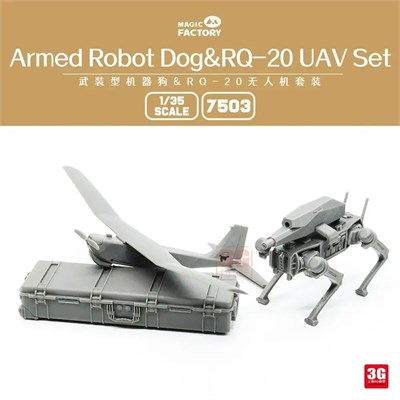 7503  наборы для диорам  Armed Robot Dog & RQ-20 UAV Set 3D printed  (1:35) 6974715830167