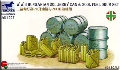 AB3557  наборы для диорам  W.W.II Hungarian 20L Jerry Can & 200L Fuel Drum Set  (1:35) 4544032695774