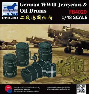 FB4020  наборы для диорам  German WWII Jerrycans & Oil Drums  (1:48) 6970162330274
