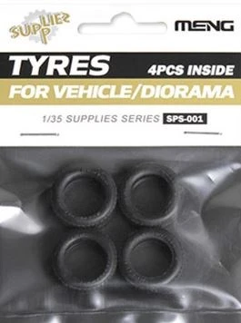SPS-001  наборы для диорам  Tyres for Vehicle/Diorama (4pcs)  (1:35) 4897038550210