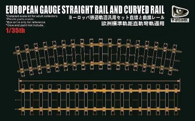 TK3505  наборы для диорам  360mm EUROPEAN GAUGE STRAIGHT AND CURVED RAIL  (1:35) 6953391972729