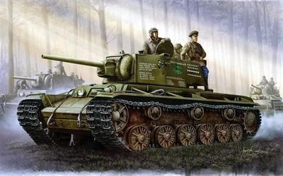 00358  техника и вооружение  КВ-1 модель 1942 г. (1:35) 9580208003580