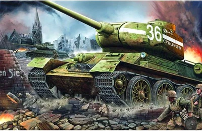 00902  техника и вооружение  Soviet Танк 34/85 Model 1944 Factory No. 183  (1:16) 9580208009025